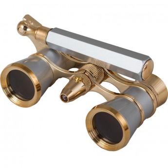 Бинокль LEVENHUK BROADWAY 325N лорнет с подсветкой серебряный